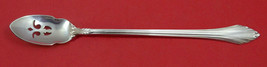 French Regency By Wallace Sterling Silver Olive Spoon Pierced Long 7 3/8&quot; Custom - £69.33 GBP