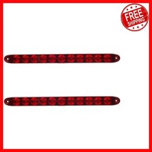 Bright 15&quot; Red LED Truck Trailer Light Bars - 2PCS, Easy to Install &amp; Wa... - $28.70
