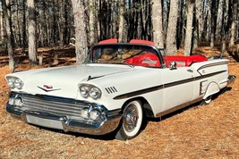 1958 Chevrolet Impala Convertible Tri-Power  | 24x36 inch POSTER | classic - £17.65 GBP