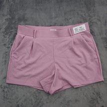 Loft Shorts Womens L Pink Pleated Stretchable Front High Rise Casual Hot Pants - £15.19 GBP