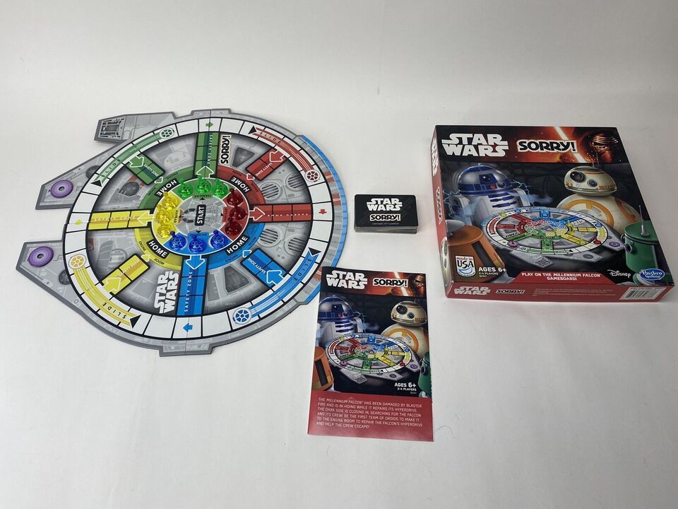 Primary image for Hasbro Star Wars Sorry Board Game 2014 Complete