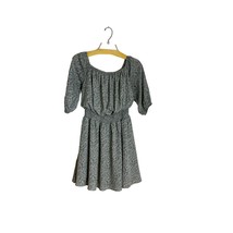 Anthropologie Sadie and Sage Womens Size M Cottage Core Balloon Sleeve Dress Gra - £27.12 GBP