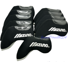 MIZUNO Black LEFT HANDED Golf Iron HeadCover 10 pcs Set Head Covers Neop... - £15.81 GBP