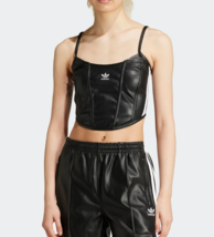 [On Sale] adidas Firebird Pleather Corset Women Lifestyle Top AsiaFit NW... - $49.41