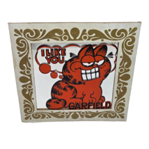 VINTAGE 1970&#39;s GARFIELD &quot; I LIKE YOU &quot; CARNIVAL PRIZE 6 X 6 MIRROR PAPER... - $442.69 MXN