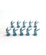 10x Risk 40th Anniversary Edition Board Game Metal Soldier Infantry Blue... - $16.14