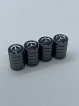 Set Of 4 Dark Grey Tire Valve Stem Cap Fits Most Mercedes Cars Wagons &amp; ... - $13.50