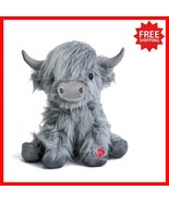 Realistic 10-Inch Highland Cow with Mooing Sound - Kids&#39; Favorite Companion - $50.95 CAD
