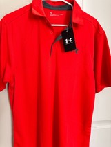 BNWT Under Armour UA Men&#39;s Tech Polo, 1290140, Size L, Radio Red / Pitch... - $24.75