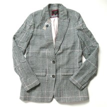 NWT J.Crew Boyfriend Blazer in Black White Plaid Italian Wool Jacket 4 $248 - £116.96 GBP