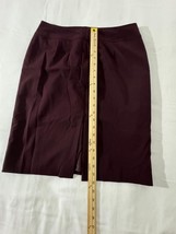 Worthington Works Stretch Women's Red Zip & Slit Pull-On Pencil Skirt Size 10 image 7