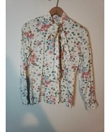 Vintage Sears Shirt Womens Size 5 JR Bazaar Long Sleeve Button Up 70s Fl... - $37.14 CAD