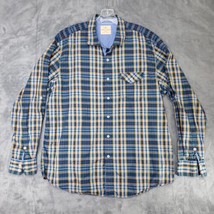 Tommy Bahama Shirt Men&#39;s XL Blue Yellow Green Plaid Long Sleeve Button Up - $23.92