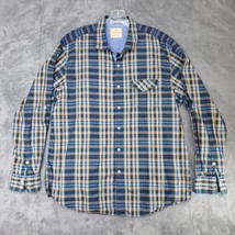 Tommy Bahama Shirt Men&#39;s XL Blue Yellow Green Plaid Long Sleeve Button Up - £18.81 GBP