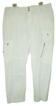 Ralph Lauren Sz 16 White Cargo Utility Pants 100% Cotton Women&#39;s EXCELLE... - £26.76 GBP