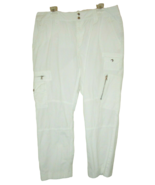 Ralph Lauren Sz 16 White Cargo Utility Pants 100% Cotton Women&#39;s EXCELLE... - £27.13 GBP