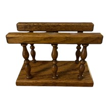 Vintage Red Barn Woodcrafts Oak Napkin Holder – 1980s–1990s – Made in USA - $465.99 MXN