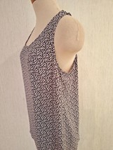 CAbi muted animal print tank sleeveless top shell blouse Size Large L 12-14 - $14.73