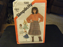 Simplicity 5283 Pullover Blouse, Skirt, Petticoat &amp; Corset Pattern - Siz... - £9.08 GBP