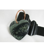 Kambaba Jasper Heart Pendant, Green Hues  RKM 209 - £11.95 GBP