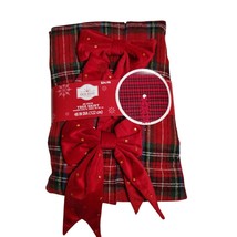 Holiday Time 48-Inch Red &amp; Green Plaid Christmas Tree Skirt With Bows - $23.33