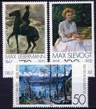 ZAYIX Germany 1283-1285 MNH Cats Horses Impressionist Paintings 042623S157M - £2.35 GBP