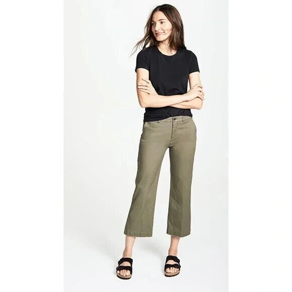 Primary image for ATM Anthony Thomas Melillo Pants Cropped Boyfriend Faded sage size 6 NWT
