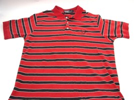 Vintage 90s Polo Ralph Lauren Collar Shirt Striped Red Clubs Men&#39;s Large... - £12.57 GBP