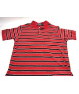 Vintage 90s Polo Ralph Lauren Collar Shirt Striped Red Clubs Men&#39;s Large... - £12.38 GBP