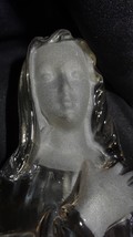 Viking Glass Crystal Satin Madonna Virgin Mary Figurine Paperweight Bookend - $25.00