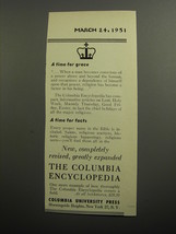 1951 Columbia University Press Ad - The Columbia Encyclopedia - A time for grace - £14.78 GBP