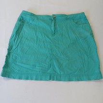 Christopher & Banks RN#63823 Women's Green Cotton Blend Denim Skort Size 14 image 14
