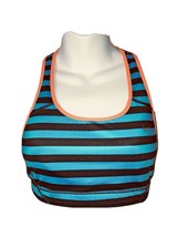 Sports Nike Dri-fit Bra Sz S Striped Blue Black Orange Racerback Stretch... - $12.88