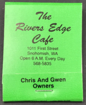 Vintage The Rivers Edge Cafe Matchbook Snohomish WA Washington Full 20 U... - £7.43 GBP