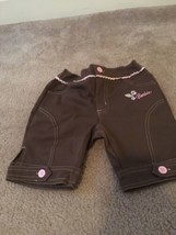 Toddler Girls Brown Casual Shorts w/ Side Button Bottom &quot;BARBIE&quot; Size 4T  - £24.15 GBP