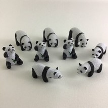 Panda Bear Lot Wild Animal PVC 3&quot; Figure Topper Toy Bamboo Realistic Cubs Family - £19.71 GBP