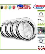 20oz Skinny Tumbler Lids with Sliding Covers - 4 Pack, Dishwasher Safe &amp;... - $16.92