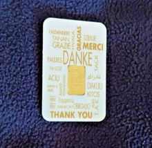 0.10 GRAMS OF MIRACLE GOLD BAR LANGUAGES OF THE WORLD INVESTMENT CARD - $38.49