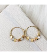 18k Layered Real Gold Filled Multi colors Hoop Earrings - $15.63 CAD