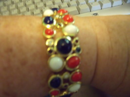 Joan Rivers Patriotic Stretch 7 to 7 1/2 inch Cuff Look Bracelet - $30.00