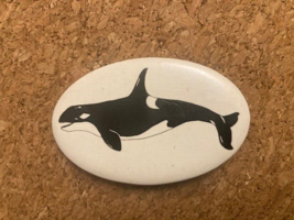 WHALE PIN BACK - ORCA - KILLER WHALE - SUPERIOR STAMP, VICTORIA, BC, CAN... - $6.71