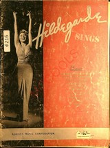 Hildegard Sings 1944 Robbins Music Corporation  Music Book Songbook  216a - $29.95