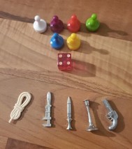 1972 Vintage Clue Parker Brothers Replacement Weapons -Color Tokens Dice - £9.63 GBP