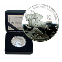 Malta 10 Euro Silver Proof Coin 2016, Antonio Sciortino CoA + Box 00460 - £127.39 GBP