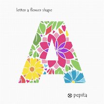 Pepita Needlepoint kit: Letter A Flower Shape, 7&quot; x 7&quot; - $50.00+