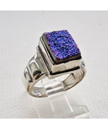 NB INDIAN 925 STERLING SILVER BLUE  11x9 mm. TITANIUM DRUZY RING SIZE 7.25 - €41,12 EUR NB INDIAN 925 STERLING SILVER BLUE  11x9 mm. TITANIUM DRUZY RING SIZE 7.25 - €41,12 EUR