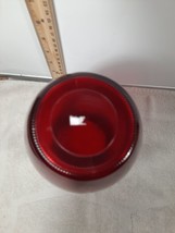 Mid Century Anchor Hocking Depression Glass Small Royal Ruby Red Vase 021B - $3.99