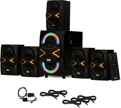 Home 5.1 Speaker System By Acoustic Audio Aa5210 With Bluetooth,, And 5 ... - $168.97