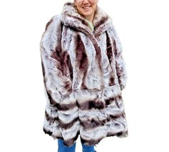 Vintage Jean Philippe Ricquier Faux Chinchilla Fur Coat 80&#39;s Modele Depose - £275.42 GBP