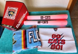 FLORIDA PANTHERS LOT of 6 ITEMS - RALLY TOWEL, SCARF, BATONS + MORE - COOL - $26.68